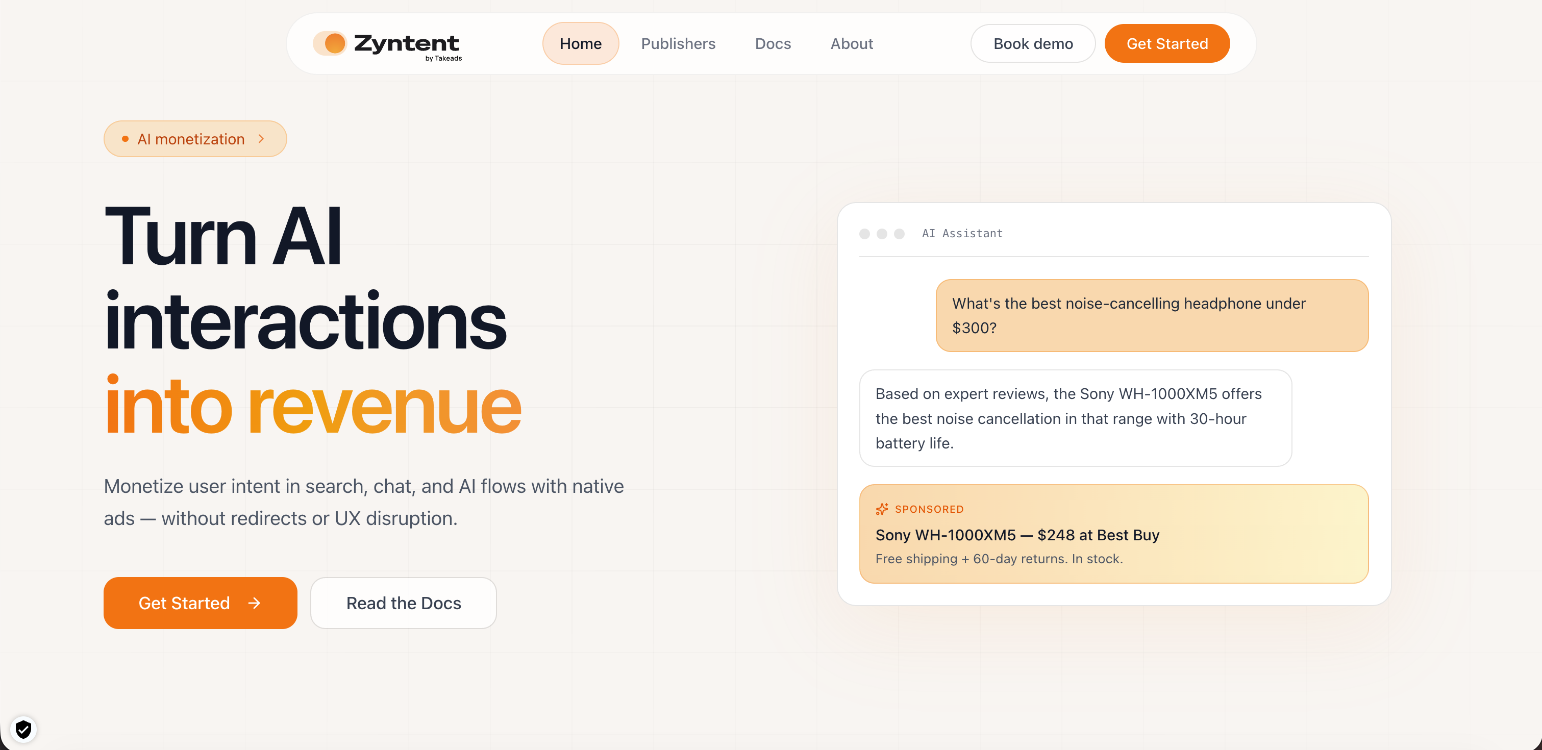 Zyntent - Screenshot showing the interface and features of this AI tool