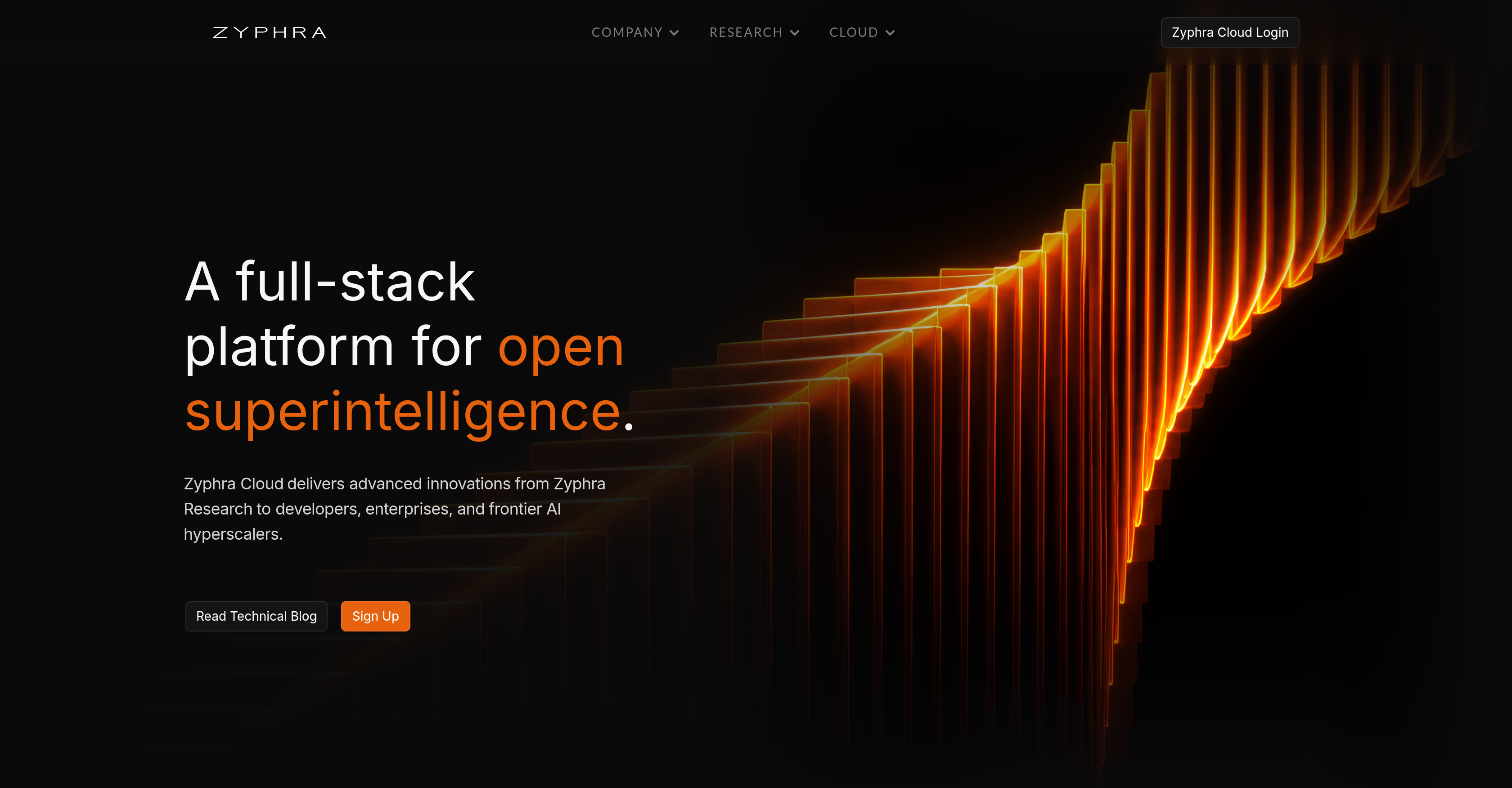 Zyphra Cloud - Screenshot showing the interface and features of this AI tool